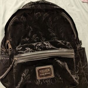 Killstar Black Velvet Backpack